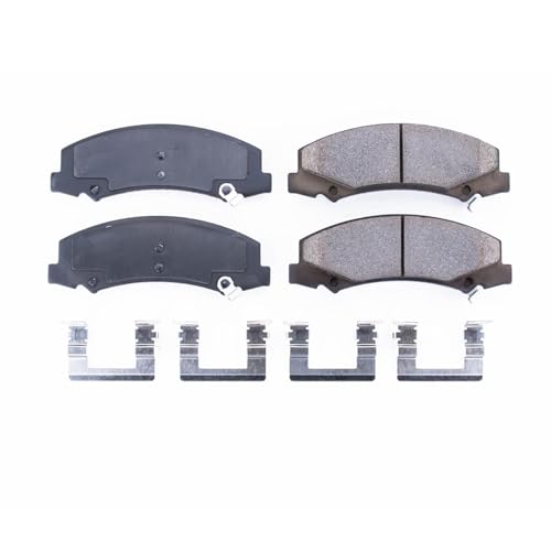 Image of PowerStop Front Brake Pads for Buick Allure 2008-09 |LaCrosse 2008-09 |Lucerne 2006-11 |Cadillac DTS 2006-11 |Chevrolet Impala 2006-13 - Z17 Ceramic Brake Pads with Installation Hardware, 17-1159