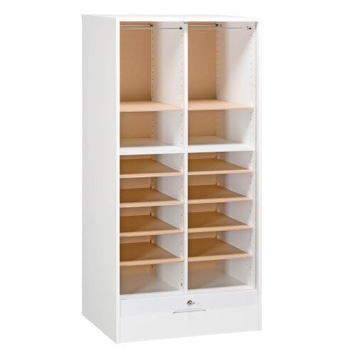 Générique Classeur à Rideau Double Bois H 140 cm (Blanc)