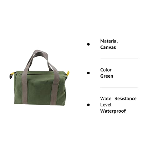 Wide Mouth Tool Bag, Canvas Heavy Duty High Capacity Handbag, Portable Multi-Function Tool Bag For Storage Wrench, Screwdrivers, Plier, Nails #TOP5