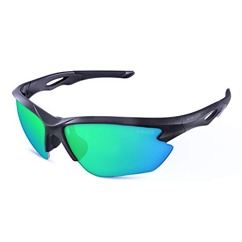 Acbluce Polarized Sports Sunglasses For Men Women Cycling Running Driving Fishing Wrap Glasses #TOP13