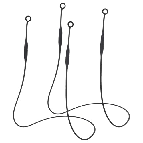 COMNICO - 2 cordones de seguridad resistentes a tirones, suaves, duraderos, flexibles, de silicona de alta calidad, funcionan con la mayoría de tapones para los oídos con puntas extraíbles compatibles