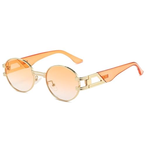 Trendige polarisierte, halbrandlose, runde Damen-Sonnenbrille, Herren-Sonnenbrille für Damen, UV400-Brillenschirme, C101, Einheitsgröße