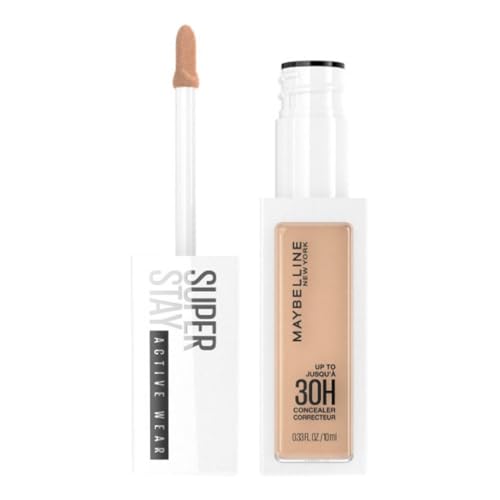 Maybelline New York Correttore Liquido SuperStay 30H Active Wear, Finish Matte e Naturale ad Alta Coprenza, 30 H di Tenuta, Corregge le Imperfezioni Senza Seccare, Texture Leggera, 25 Medium