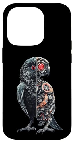 �ʔ����I�E�����{�b�g�������D�ƃT�C�{�[�O�I�E�����{�b�g Robot Parrot Lover Cyborg AI �X�}�z�P�[�X iPhone 14 Pro �p