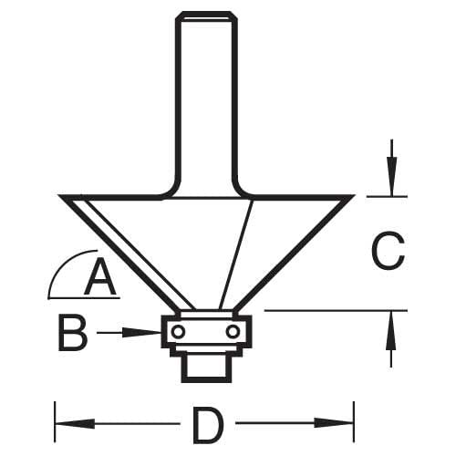 Trend - Bearing geführte Fase Cutter 45 Grad - 46/37X1/4TC