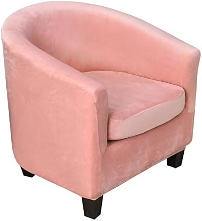 Topchances 2 Pieces Tub Club Chair Covers,High Stretch Armchair Sofa Slipcover with Cushion Cover, Velvet Furniture Protector Soft Couch Covers for Dining Living Room Office Reception