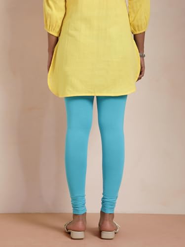 Image of TWIN BIRDS Tailored Cut and Classic Fit Super Stretchable Elastane Fabric Churidar Leggings for Women