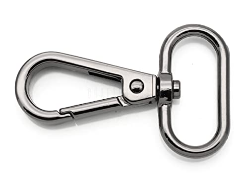 Craftmemore Snap Hook Swivel Push Gate Lobster Clasps 3/4" 1" Or 1-1/4" Fashion Clips Purse Making Fs10 Pack Of 10 (Gunmetal, 1-1/4 Inch) #TOP20