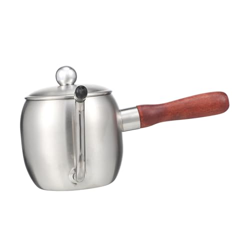 Mikinona Bouilloire à Café Long Bec Acier Inoxydable Avec Manche Bois Verseuse à Café Pour...