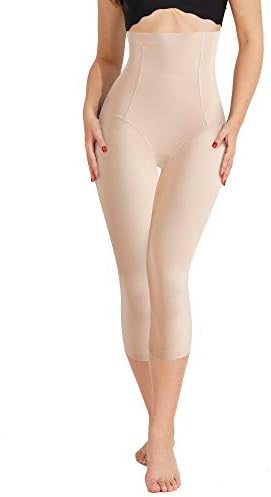 Irisnaya Women Seamless Shapewear Control Panties High Waist Trainer Tummy Butt Lifter Body Shaper Short Thighs Slimmer (XX-Large, Beige)