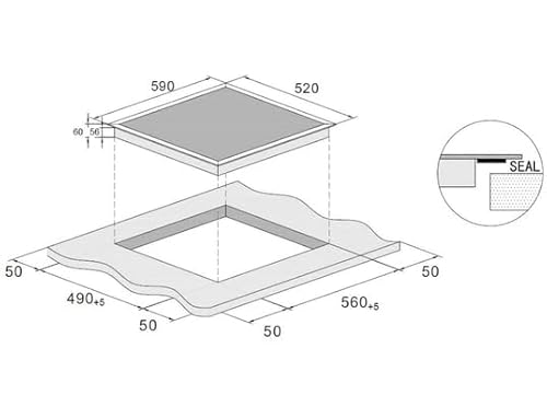 Plaque à Induction CANDY CIS633MCTTWIFI 3 Feux 6900 Watts - vue 3