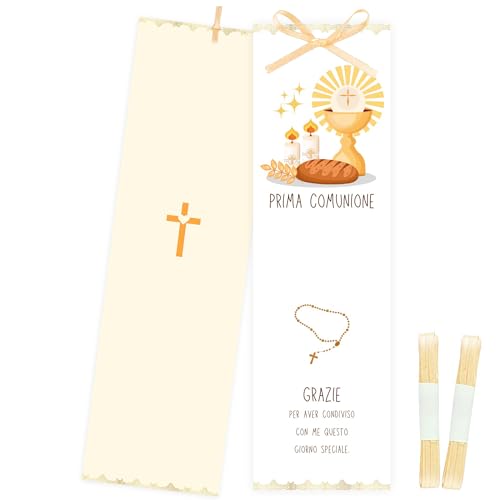 50pz Segnaposto Prima Comunione, Segnaposto Cresima D'oro Elegante Bimbo Bimba, Cartellini Decorazioni Addobbi Bigliettini Originale