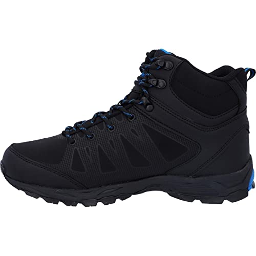 Hi-Tec Raven Mid WP, Botas de Senderismo Hombre, Negro (Black/Blue 21), 44 EU