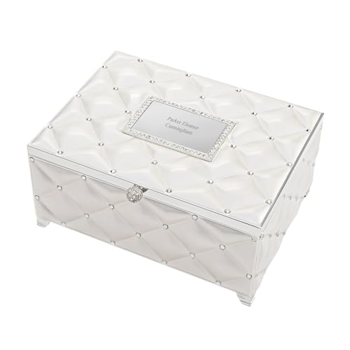 THINGS REMEMBERED Engraved Diamond Quilted Jewelry Box (Free Customization)