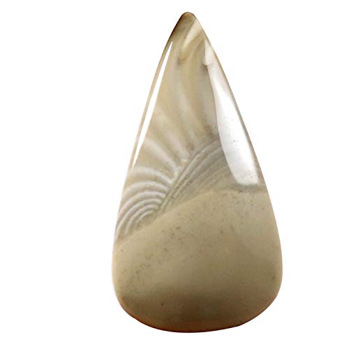 Cabochon en jaspe de 22,4 carats en poire pour sertissage et création de pendentif Mk14