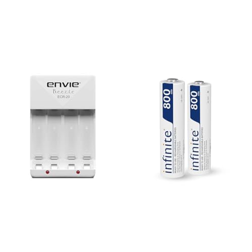 Image of envie (ECR-20 Beetle Wall Charger for AA & AAA (Ni-MH /Ni-CD) Rechargeable Batteries with LED Indic