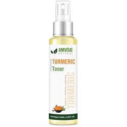 AMVital Turmeric Facial Toner Spray with Aloe, 3.38 fl oz | Vitamin C + hyaluronic acid • Lightweight mist