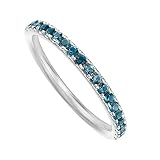 Kaius Jewels 925 Sterling Silver Round Shape Natural London Blue Topaz Gemstone Silver Jewelry Etern