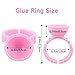 G2PLUS 100PCS Pink Disposable Plastic Nail Art Tattoo Glue Rings Holder Eyelash Extension Rings Adhesive Pigment Holders Finger Hand Beauty Tools (Pink)