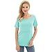 Bearsland Women's 3 Packs Maternity Nursing Tops Short Sleeve Breastfeeding Shirts,Purple+Black+mintgreen,XXL