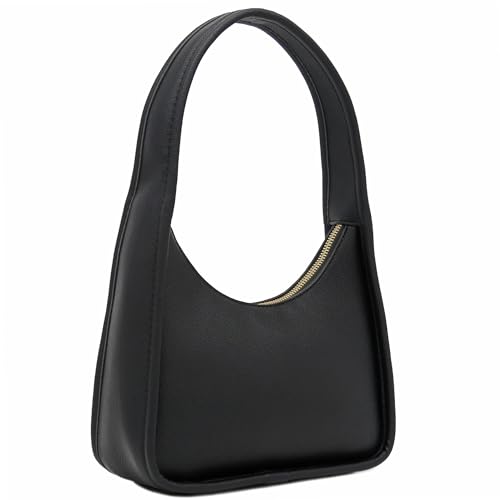 Image of Small Minimalist Shoulder Bag for Women, Faux Leather Underarm Purse, Chic Top Handle Handbag for Everyday