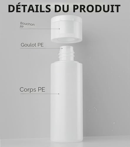 Lot de 2 flacons vides rechargeables en plastique transparent souple avec couvercle à rabat pour lotion tonique, gel douche, shampooing (400 ml) – vue 3