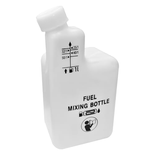 2 Stroke Engines Oil Fuel Mixing Bottle for Lawnmower Brush Cutter Chainsaw 1L 4 Ratios 32:1/50:1/40:1/25:1