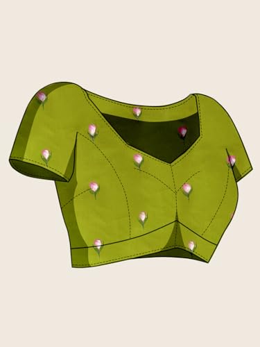 Image of Women Hand Painted Saree |Women's Georgette Printed Saree With Unstitched Blouse Piece