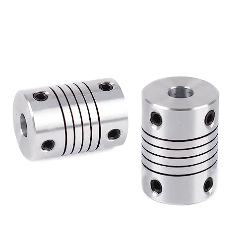 Rigid coupling,Stainless steel rigid coupling 1pcs D19xL25 Aluminium Flexible Shaft Coupling CNC Stepper Motor Coupler Encoders Engraving Machine(8X10)