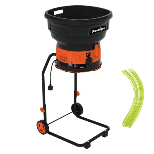 GRASSTIGON Electric Leaf Mulcher Shredder for Faster Yard Waste Cleanup