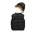 AMIYAN Toddler Winter Snow Puffer Down Vest Softshell Quilted Padded Sleeveless Jacket Black 110 3-4T