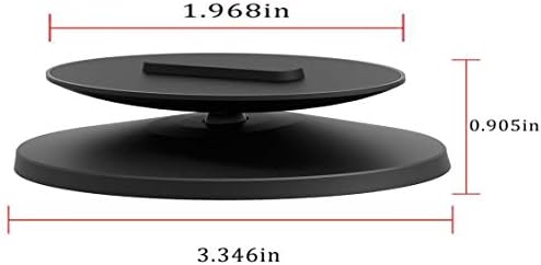 SoulQ Echo Show 5 Adjustable Stand Table Holder,360 Degree Rotation Echo Spot Mount for Amazon Alexa Speakers - Anti-Slip,Magnetic Base (Black)