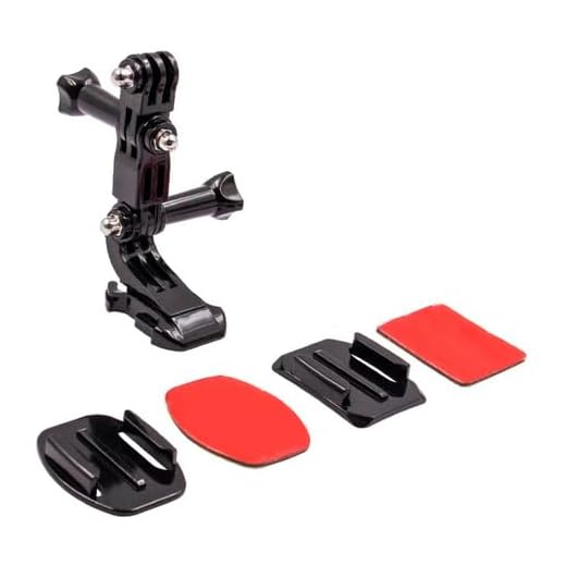 Suporte Lateral De Capacete Gopro + Kit Adesivo Curvo E Reto