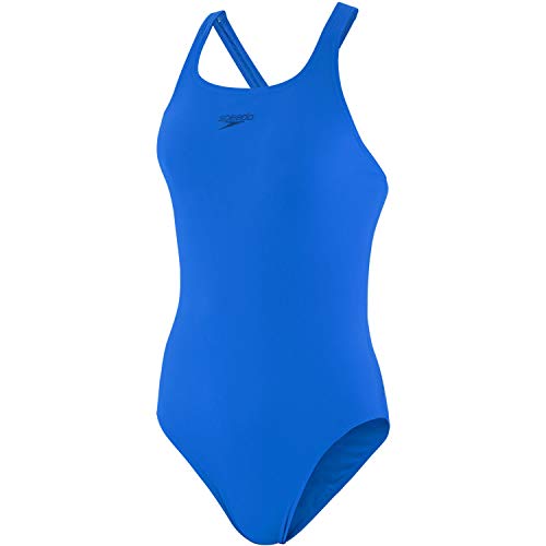 Image of Speedo Women's Essential Endurance+ Medalist One Piece Swimsuit New Season, Bondi Blue, 38 (UK 16)