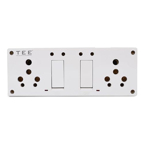 Image of Combined Box 16 Amp with Universal Socket, Master Switch, LED Indicator & Safety Shutter | 240V Power Utility Box for Home, Office & Appliances | with 6 Month Warranty