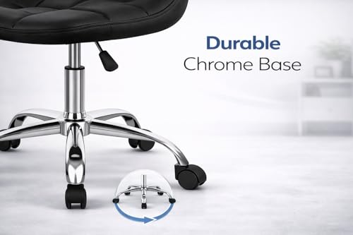 Image of NGFC Leather Office Chair for || Swivel Office Chair || Adjustable Task Chair with Rolling Wheels for Medical /Kitchen /Doctor /Salon /Spa /Cafe /Bar /Stool Chair