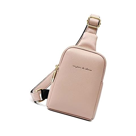 Wolyepor Women Letter Solid Crossbody Bag Versatile and Practical Wallet for Daily Activities (Pink) Cover