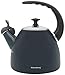 KLausberg Emaillierter Wasserkessel mit Pfeife KB-7404 2,8L Kessel aus Emaille Grau