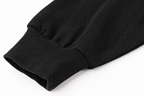 Betterchic Women's Casual Hooded Sweatshirt Soft Brushed Fleece Pullover Hoodie (Black,2Xl #TOP3