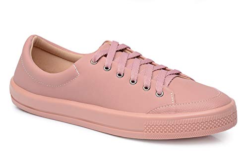 Tênis Byara Casual Cardaço Feminino, Rosa/Rosa, 37