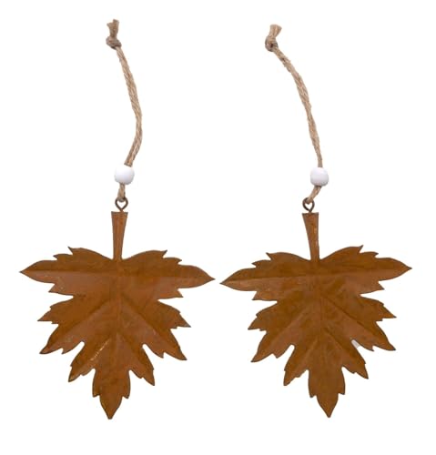 ZauberDeko Blatt Herbst Deko Ahornblatt Mettall Rost Hängedeko...