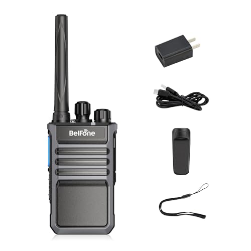 Belfone X2 Lite Walkie Talkie, Modern Slim Two Way Radio Long Range (1 Pk)
