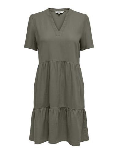 Robe lin Only Onltiri-Goa robe d'été légère col V et manches courtes femme