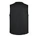 LISUHEPEAL Men's Fishing Vest Summer Outdoor Work Safari Travel Photo Vests with Multi Pockets (S18-Black, L)