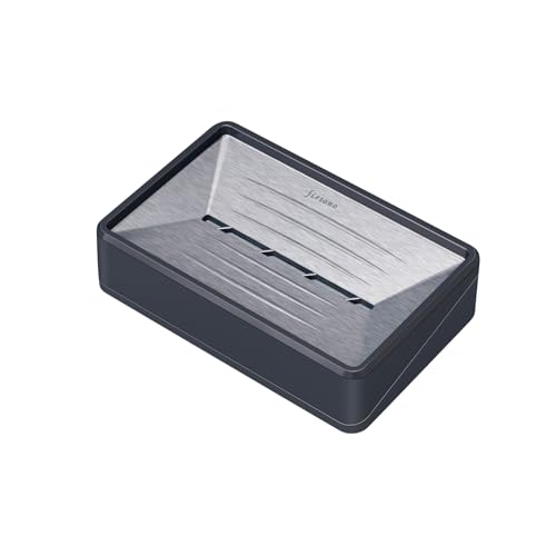 FIESONO Soap Dish Tray with Drain for Bathroom Shower Kitchen