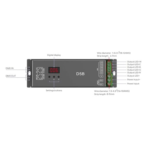 Solución para parpadeos y pérdida de potencia con el decodificador LED DMX512 de 600W y 5 canales 5