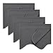NICETOWN Scalloped Window Valances for Kitchen - 4 Panels of Home Decoration Thermal Insulated 52-inch by 18-inch Pole Pocket Blackout Valance Window Treatment/Curtains / Drapes/Draperies in Grey