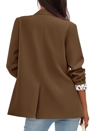 PRETTYGARDEN Blazers for Women 2026 Fall Work Office Suit Jackets Dressy Open Front Leopard Blazer Business Casual Outfits - Image 5