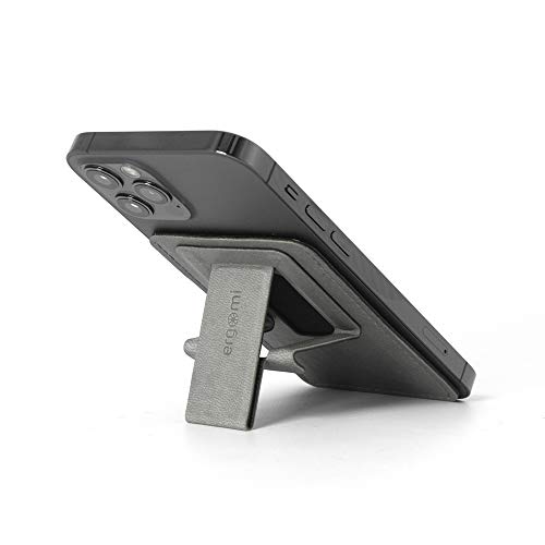 ergomi SenseAGE X Support de téléphone portable adhésif mince Hercules ergonomique Support de téléphone Support de bureau Compatible avec téléphones portables jusqu'à 6,7 pouces Gris Cover