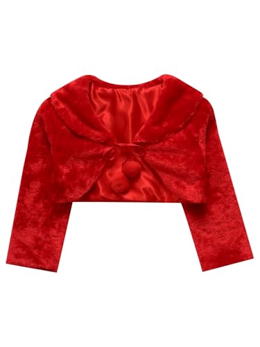 Baby Girls Faux Fur Wraps Shawl Bolero Jacket Sweater Flower Girls Wedding Party Cardigan